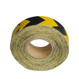 晶格反光警告膠帶（黃黑箭頭）5cm×50m 反光箭頭膠帶 14362 - 黃黑50mm×50m