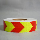 晶格反光警告膠帶（紅黃箭頭）5cm×50m 反光劃線膠帶 14364 - 紅黃50mm×50m