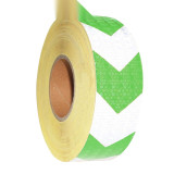 晶格反光導引膠帶（綠白箭頭）50mm×50m 反光劃線膠帶 14365 - 綠白50mm×50m