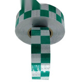 晶格反光警告膠帶（綠白方格）50mm×50m 反光警示條 14369 - 綠白50mm×50m