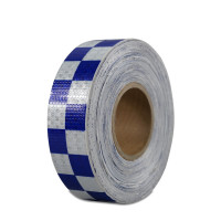 晶格反光警告膠帶(藍白方格)5cm×50m 反光警示貼 14370 - 藍白色50mm×50m 晶格反光警告膠帶(藍白方格)5cm×50m 反光警示貼 14370 - 藍白色50mm×50m
