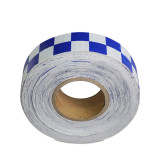 晶格反光警告膠帶（藍白方格）5cm×50m 反光警示貼 14370 - 藍白色50mm×50m