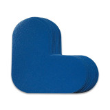 5S管理地貼 耐磨倉庫工廠設備定位標識標誌貼 L型10片裝長10cm寬10cm 15794 - 藍色100×100mm