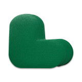 5S管理地貼 耐磨倉庫工廠設備定位標識標誌貼 L型10片裝長10cm寬10cm 15800 - 綠色100×100mm