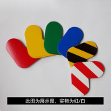 5S定位管理地貼 耐磨倉庫工廠識別標誌貼 L型10片裝長100mm寬100mm紅白 15812 - 紅/白100×100mm