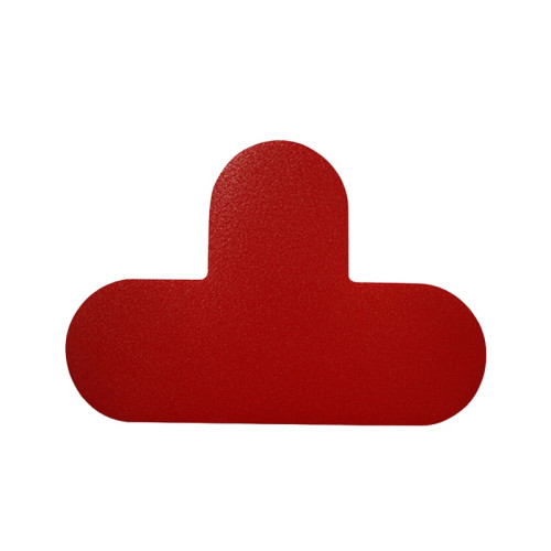 5S管理地貼 耐磨倉庫警示定位標識標誌貼 T型10片裝 寬10cm長15cm紅 15787 - 紅色100×150mm