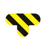 5S定位管理地貼 耐磨倉庫工廠設備識別標誌貼 T型10片裝長10cm寬15cm黃黑 15805 - 黃/黑100×150mm