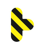 5S定位管理地貼 耐磨倉庫工廠設備識別標誌貼 T型10片裝長10cm寬15cm黃黑 15805 - 黃/黑100×150mm