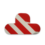 5S管理地貼 耐磨倉庫警示定位標識標誌貼 T型10片裝 寬10cm長15cm紅白 15811 - 紅/白100×150mm