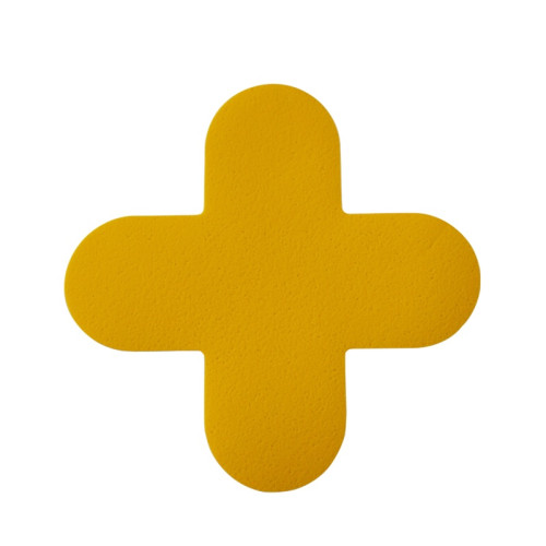 十字形地貼（十型）10片裝 15×5cm 黃色 5S定位地貼 15780 - 黃色150×150mm