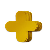 十字形地貼（十型）10片裝 15×5cm 黃色 5S定位地貼 15780 - 黃色150×150mm