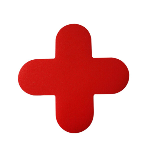 十字形地貼（十型）10片裝 15×5cm 紅色 5S定位地貼 15786 - 紅色150×150mm
