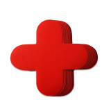 十字形地貼（十型）10片裝 15×5cm 紅色 5S定位地貼 15786 - 紅色150×150mm