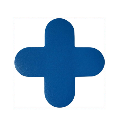 5S管理地貼（十型）10片裝 抗磨定位地貼 車間定位地貼 15×15cm 15792 - 藍色150×150mm