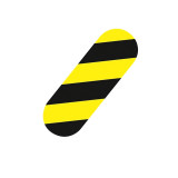 5S管理地貼 耐磨倉庫工廠目視化警示標識標誌貼 一型10片裝黃黑 長1cm寬5cm 15803 - 黃/黑50×150mm