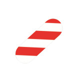 一字型地貼（一型）10片裝 15×5cm 紅白 5S目視化地貼 15809 - 紅/白50×150mm