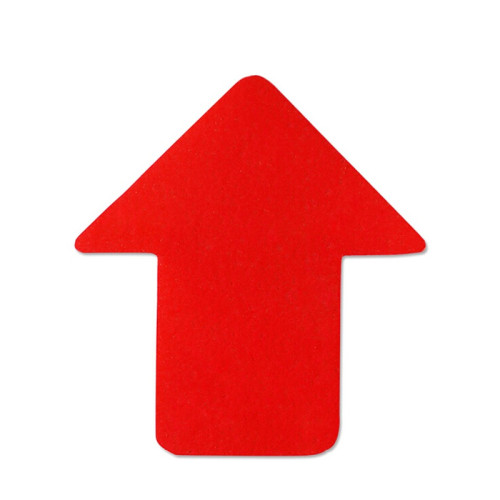 5S管理地貼 耐磨倉庫警示定位標識標誌貼 箭頭10片裝 長76cm寬70cm紅 15784 - 紅色76×70mm