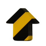 5S管理地貼 耐磨倉庫警示定位標識標誌貼 箭頭10片裝 長76cm寬70cm黃黑 15802 - 黃/黑76×70mm