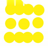 5S管理地貼 耐磨倉庫警示定位標誌貼 圓形10片裝黃色 直徑5cm 15754 - 黃色Φ50mm