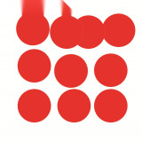 5S管理地貼 耐磨倉庫警示定位標誌貼 圓形10片裝紅色 直徑5cm 15783 - 紅色Φ50mm