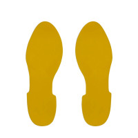 5S管理地貼 耐磨倉庫工廠目視化警示標識標誌貼 腳印1對裝 長280mm寬100mm黃色 15814 - 黃色280×100mm