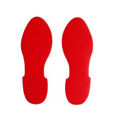 5S管理地貼 耐磨倉庫工廠目視化警示標識標誌貼 腳印1對裝 長280mm寬100mm紅色 15813 - 紅色280×100mm