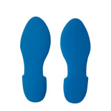 5S管理地貼 耐磨倉庫工廠目視化警示標識標誌貼 腳印1對裝 長280mm寬100mm藍色 15815 - 藍色280×100mm