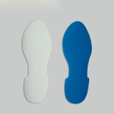 5S管理地貼 耐磨倉庫工廠目視化警示標識標誌貼 腳印1對裝 長280mm寬100mm藍色 15815 - 藍色280×100mm