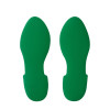 5S管理地貼 耐磨倉庫警示定位標識標誌貼 腳印1對裝 長28cm寬10cm綠色 15816 - 綠色280×100mm