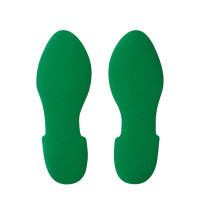 5S管理地貼 耐磨倉庫警示定位標識標誌貼 腳印1對裝 長28cm寬10cm綠色 15816 - 綠色280×100mm