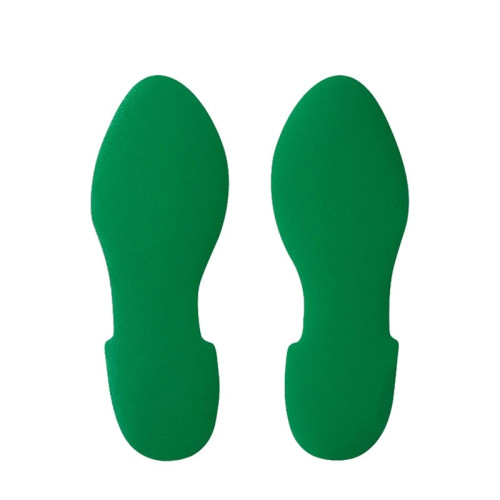 5S管理地貼 耐磨倉庫警示定位標識標誌貼 腳印1對裝 長28cm寬10cm綠色 15816 - 綠色280×100mm