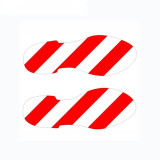 腳印地貼（腳印）1對裝 28×10cm 紅白色 腳印識別貼 14426 - 紅/白280×100mm