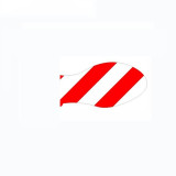 腳印地貼（腳印）1對裝 28×10cm 紅白色 腳印識別貼 14426 - 紅/白280×100mm