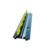 重型2槽線保護帶 線減速帶 線保護墊 線槽保護板 14465 - 黃黑條紋1000×250×45mm