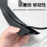 輕型線保護帶 電線保護膠條 網路保護帶 辦公室線纜保護條14466 - 黑色9000×76×16mm