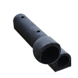 D型橡膠防撞緩衝塊 停車場貨車避震墊 牆面防撞保護器 14467 - 黑色1000×200×200mm