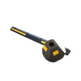 整體式反光車輪定位器 橡膠輪檔 停車定位器 停車位擋車器 停車阻擋器 14471 - 黃黑含安裝配件2000×150×100mm