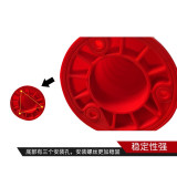 彈性警示柱（低位）道路警示路樁 彈性柱 反光立柱 誘導標 14477 - 紅白L450mm Φ100mm