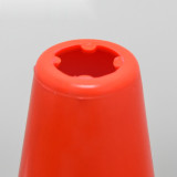 PVC反光路錐（1個裝）紅白反光雪糕筒交通安全反光路錐 安全警示橡膠路錐45×27×27cm 14484 - 紅450×270×270mm