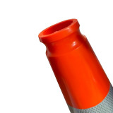 PVC反光路錐 交通安全錐警示圓錐筒 紅白反光雪糕筒 1個高91長36寬36cm 14486 - 紅910×360×360mm