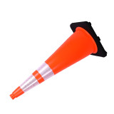 PVC反光路錐 交通安全錐警示圓錐筒 紅白反光雪糕筒 1個高91長36寬36cm 14486 - 紅910×360×360mm