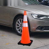 PVC反光路錐 交通安全錐警示圓錐筒 紅白反光雪糕筒 1個高91長36寬36cm 14486 - 紅910×360×360mm