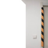 經濟型防撞條（直角）黃黑警示防撞條 防撞護角 泡棉防撞護角 14490 - 黃黑條紋48*48*90cm