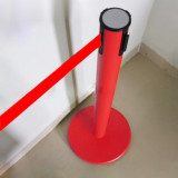 慢伸縮型一米線警示帶隔離柱（紅色）伸縮隔離帶欄桿 隔離帶警示柱 14496 - 紅色Φ63mm H910mm W320mm