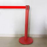 慢伸縮型一米線警示帶隔離柱（紅色）伸縮隔離帶欄桿 隔離帶警示柱 14496 - 紅色Φ63mm H910mm W320mm