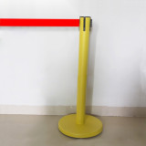 慢伸縮型伸縮帶隔離柱（黃色）一米線欄桿 伸縮帶警示柱 警戒線欄桿 14497 - 黃色Φ63mm H910mm W320mm