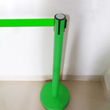 慢伸縮型伸縮帶隔離柱（綠色）一米線警示柱 伸縮隔離帶警示柱 14499 - 綠色Φ63mm H910mm W320mm