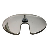 慢伸縮型U型底座伸縮帶隔離柱（不鏽鋼色）伸縮帶一米線警示柱 14505 - 原色Φ63mmH890mm 底盤Φ360mm