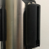 慢伸縮型U型底座伸縮帶隔離柱（不鏽鋼色）伸縮帶一米線警示柱 14505 - 原色Φ63mmH890mm 底盤Φ360mm