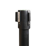 慢伸縮型U型底座伸縮帶隔離柱（黑色）伸縮分隔帶一米線欄桿 14506 - 黑色H890xW320mm